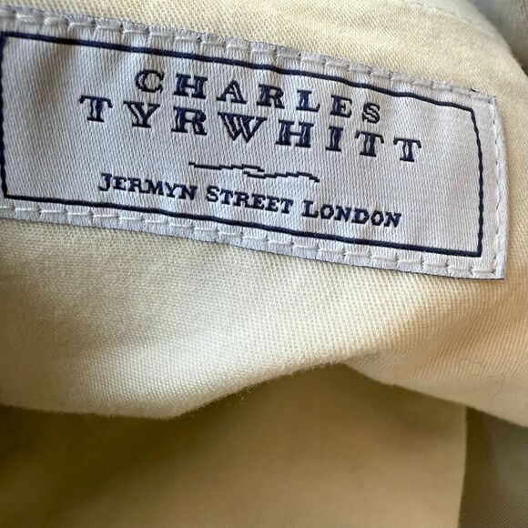 Charles Tyrwhitt Mens Suit 2 Piece US 38R pants 34 x 32L Navy Striped 100% wool - Picture 14 of 14